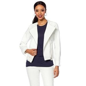 DG2 Diane Gilman Fray Moto Jacket-Small